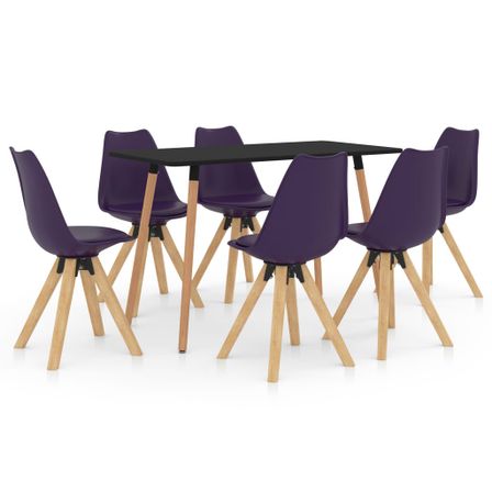 Ensemble de salle à manger 7 pcs Lilas 2