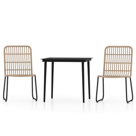 Ensemble de salle à manger de jardin 3 pcs Chêne 2
