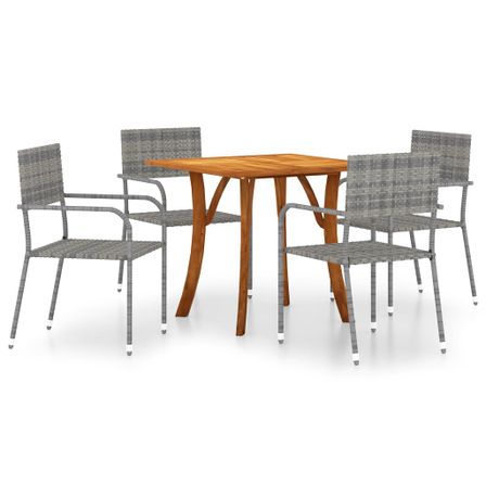 Ensemble de salle à manger de jardin 5 pcs Anthracite 6