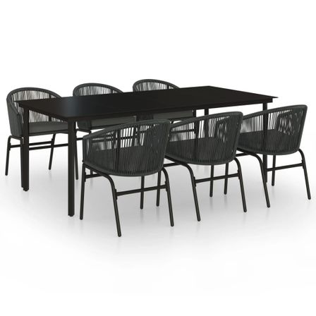 Ensemble de salle à manger de jardin 7 pcs Anthracite 8
