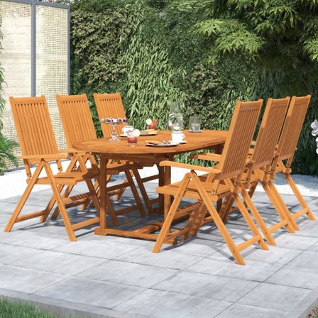 Ensemble de salle à manger de jardin 7 pcs Bois d'acacia massif 2