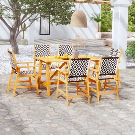 Ensemble de salle à manger de jardin 7 pcs Bois d'acacia solide