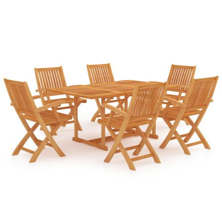 Ensemble de salle à manger de jardin 7 pcs Bois de teck massif 11