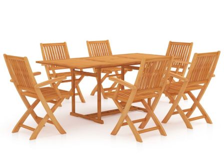 Ensemble de salle à manger de jardin 7 pcs Bois de teck massif 2
