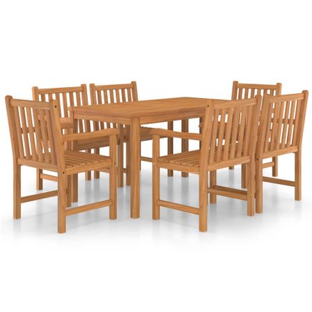 Ensemble de salle à manger de jardin 7 pcs Bois de teck solide 7