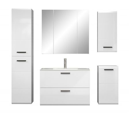 Ensemble meuble de salle de bain 5 pièces blanc Randy