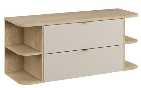 Ensemble salle de bain suspendu ASTER avec plan de travail et niches ouvertes