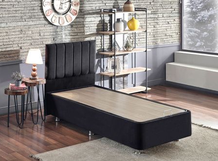 Ensemble tête de lit et cadre de lit avec coffre de rangement Rika