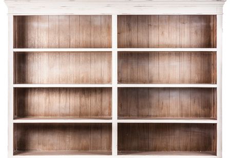 Etagère 3 niveaux pin massif foncé et blanc Echo