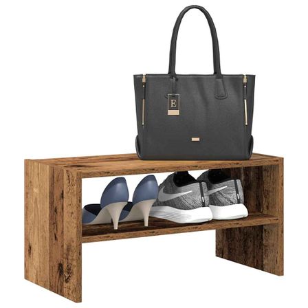 Étagère à chaussures 2 niveaux empilable – Solution Flexible et élégante pour le rangement