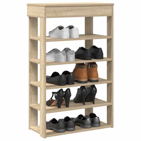 Étagère à chaussures chêne sonoma 60x30x98 cm bois d'ingénierie