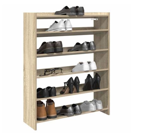 Étagère à chaussures en bois Manda L 60 x H 100 cm - Rangement 5 niveaux