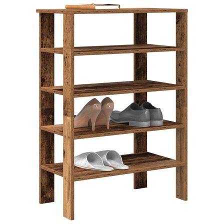 Étagère à chaussures vieux bois 61x32x87,5 cm bois d'ingénierie