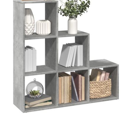 Étagère bibliothèque escalier 3 niveaux Kato 99 cm - 6 niches