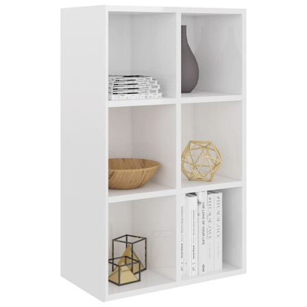 Étagère Blanc brillant 66x30x97,8 cm