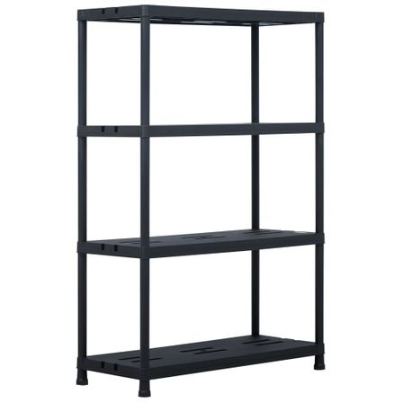 Étagère de rangement Noir 220 kg 90x40x138 cm Plastique