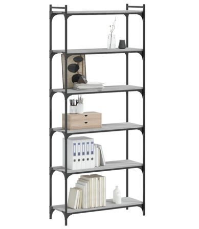 Étagère haute en bois et métal Ramba 80 cm - Solution pratique et décorative