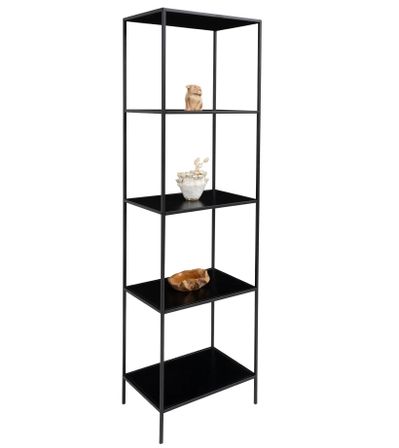 Etagère haute VITA 5 niveaux - Bois naturel ou métal noir/blanc