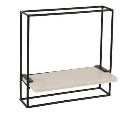Étagère murale 1 planche marbre blanc Rica L 15.5 cm