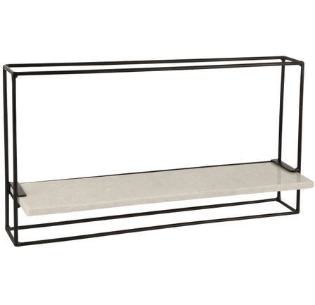 Étagère murale 1 planche marbre blanc Rico L 15.5 cm