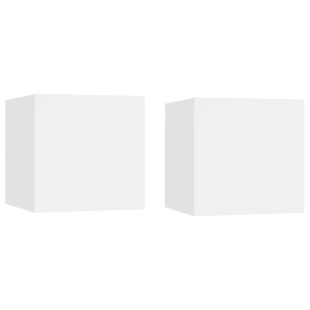 Étagère murale 2 pcs Blanc 30,5x30x30 cm