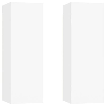 Etagère murale 2 pcs Blanc 30,5x30x90 cm
