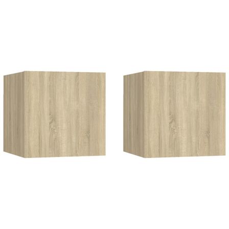Étagère murale 2 pcs Chêne sonoma 30,5x30x30 cm