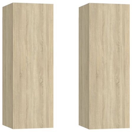 Etagère murale 2 pcs Chêne sonoma 30,5x30x90 cm