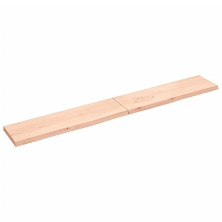 Étagère murale 220x30x(2-4) cm bois de chêne massif non traité