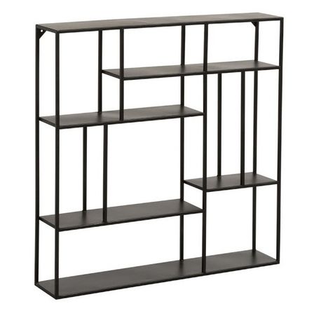 Etagère murale 6 niveaux métal noir Narida L 80 cm