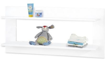 Etagère murale bébé bois laqué blanc Sky
