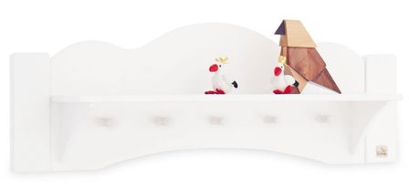 Etagère murale bébé pin massif blanc Pino