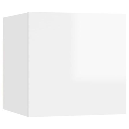 Étagère murale Blanc brillant 30,5x30x30 cm