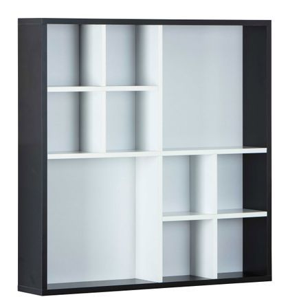 Etagère murale bois noir et blanc Melce 70 cm