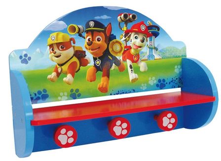 Etagère murale porte-manteau Pat'Patrouille garçon