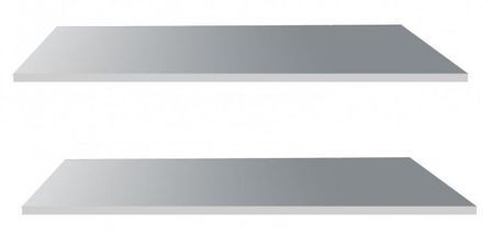 Étagère pour armoire bois laqué blanc Dany - 2 pièces