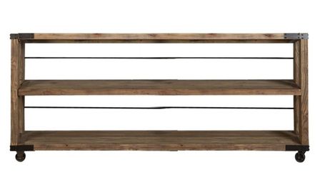 Etagère style industriel orme massif recyclé foncé vieilli Entreky 2