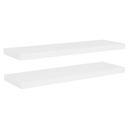 Étagères flottantes 2 pcs Chêne et blanc 80x23,5x3,8 cm MDF