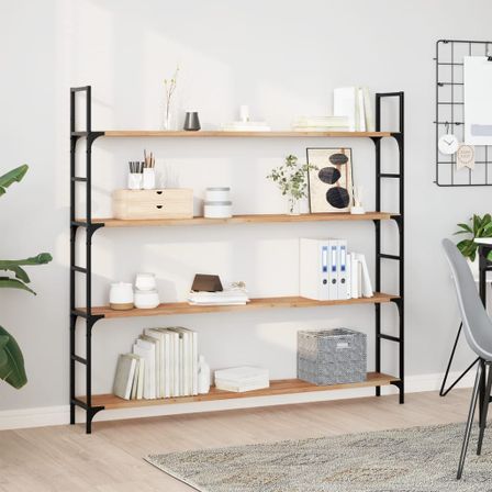 Étagères flottantes 3 pcs 120x20x2 cm acacia massif à l'huile