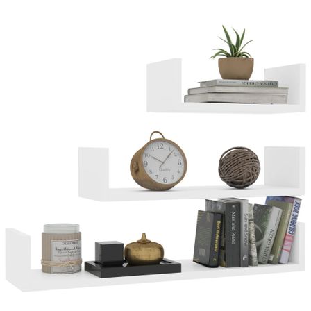 Étagères murales 3 pcs Blanc