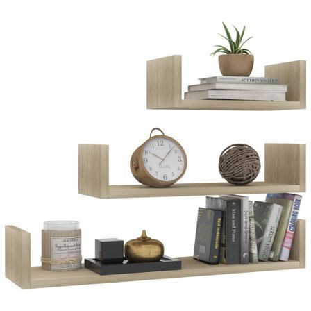 Étagères murales 3 pcs Chêne sonoma
