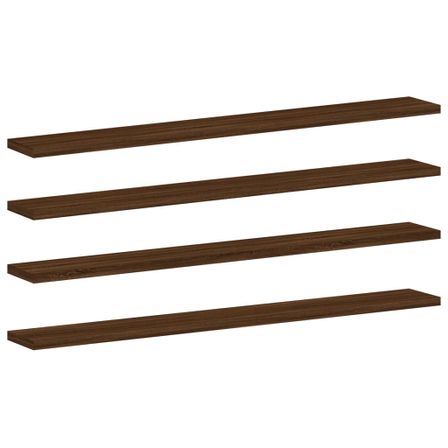 Étagères murales 4 pcs chêne marron 80x10x1,5cm bois ingénierie