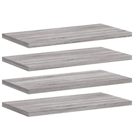Étagères murales 4 pcs sonoma gris 40x20x1,5 cm bois ingénierie