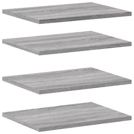 Étagères murales 4 pcs sonoma gris 40x30x1,5 cm bois ingénierie