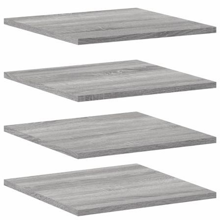 Étagères murales 4 pcs sonoma gris 40x40x1,5 cm bois ingénierie