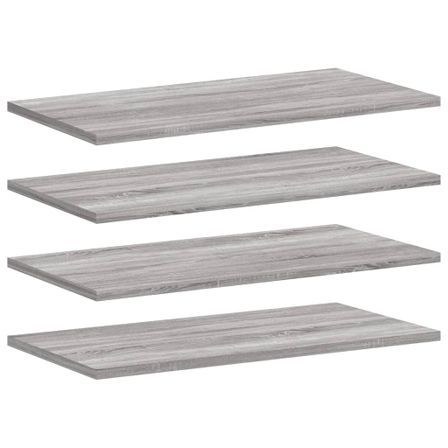 Étagères murales 4 pcs sonoma gris 60x20x1,5 cm bois ingénierie