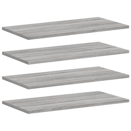 Étagères murales 4 pcs sonoma gris 60x30x1,5 cm bois ingénierie
