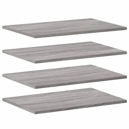 Étagères murales 4 pcs sonoma gris 60x40x1,5 cm bois ingénierie