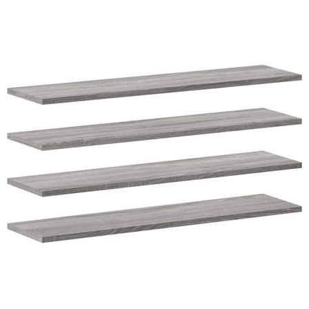 Étagères murales 4 pcs sonoma gris 80x20x1,5 cm bois ingénierie