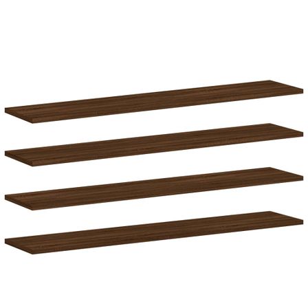 Étagères murales 4pcs chêne marron 100x20x1,5cm bois ingénierie